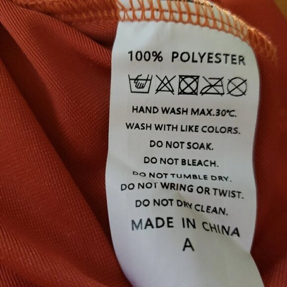 NWT House of Chic Orange Velour Holiday Party Long Gown Dress Women's Sz 3XL - Picture 6 of 6